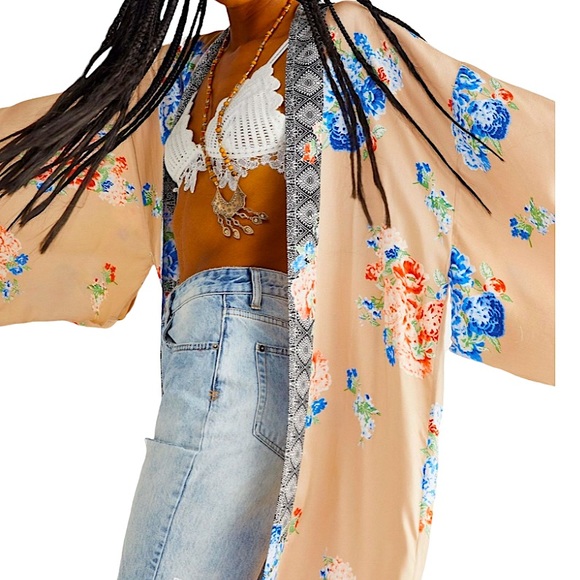 Free People Jackets & Blazers - Free People Zen Garden Maxi Kimono. One Size. NWOT